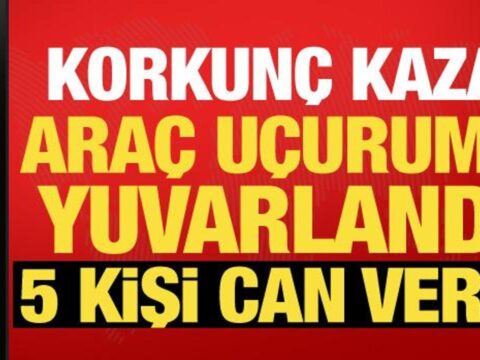 Antalyada korkunc kaza otomobil ucuruma yuvarlandi 5 olu 2 yarali z74ROmnD
